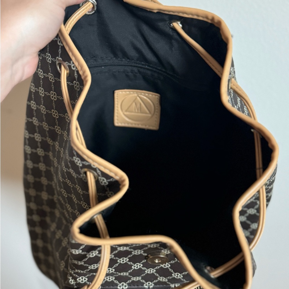 Faux Leather Drawstring Backpack - Picture 4 of 5